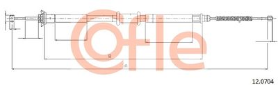 Тросик, cтояночный тормоз COFLE 12.0704 для FIAT IDEA