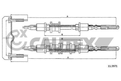 Тросик, cтояночный тормоз CAUTEX 761989 для OPEL CALIBRA