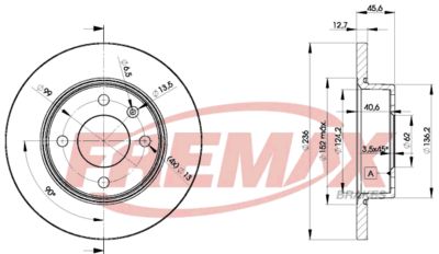 Тормозной диск FREMAX BD-4321 для SKODA 130