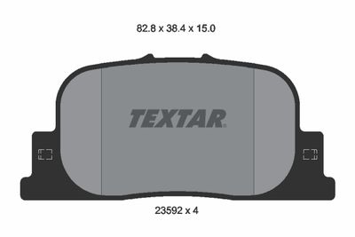 Комплект тормозных колодок, дисковый тормоз TEXTAR 2359201 для BYD F3R