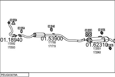 SISTEM DE ESAPAMENT MTS PEUG03079A005625