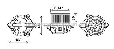 AVA QUALITY COOLING Elektrische motor, Interieurventilatie (RT8577)