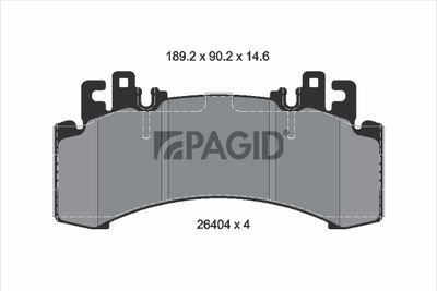 Sada brzdových destiček, kotoučová brzda PAGID T3191N
