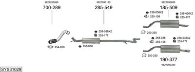 Изпускателна система BOSAL SYS31029