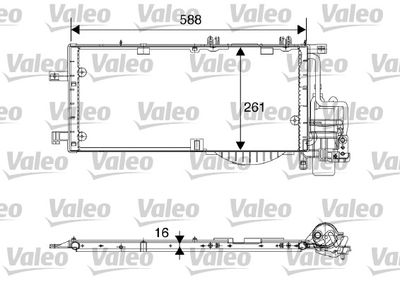 VALEO 817844 Радиатор кондиционера  для OPEL COMBO (Опель Комбо)