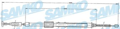 SAMKO C0153B Трос ручного тормоза  для FIAT BRAVO (Фиат Браво)