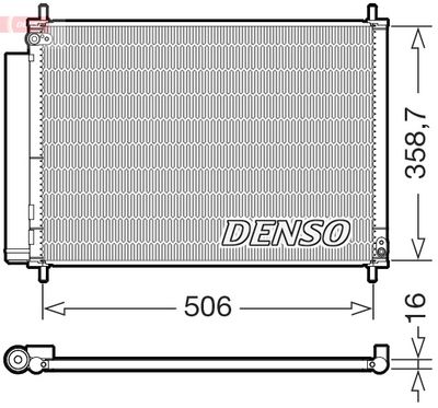 Denso Condenser, air conditioning DCN40040