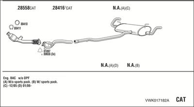 SISTEM DE ESAPAMENT WALKER VWK017182A