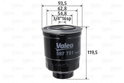 Топливный фильтр VALEO 587751 для TOYOTA VERSO