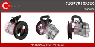 Гидравлический насос, рулевое управление CASCO CSP78103GS для HYUNDAI ATOS