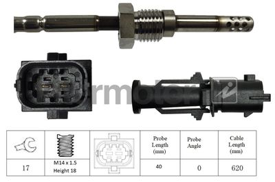 Sensor, exhaust gas temperature Intermotor 27151