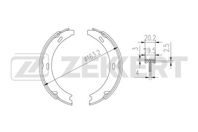 Комплект тормозных колодок ZEKKERT BK-4330 для MERCEDES-BENZ VANEO