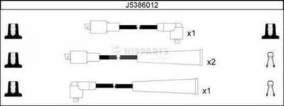 Комплект проводов зажигания NIPPARTS J5386012 для DAIHATSU HIJET