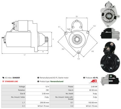 STARTER AS-PL S0468SR 4