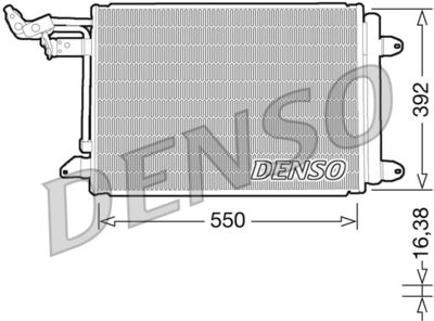 Конденсатор, кондиционер DENSO DCN32002 для SEAT TOLEDO
