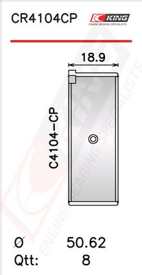 Черупка на биелен лагер KING CR4104CP