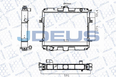 Радиатор, охлаждение двигателя JDEUS M-0190130 для NISSAN CABSTAR