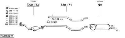 Układ wydechowy BOSAL SYS01221