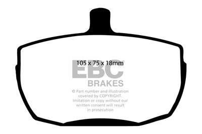 Комплект тормозных колодок, дисковый тормоз EBC Brakes DP4241R для LAMBORGHINI LM-002