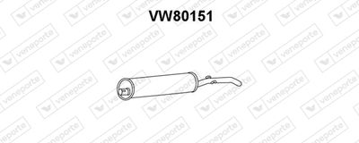Глушитель выхлопных газов конечный VENEPORTE VW80151 для VW JETTA