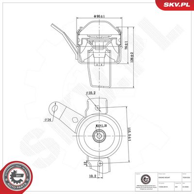 Zavěšení motoru ESEN SKV 75SKV536