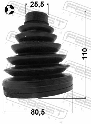 Bellow, drive shaft 1015-J300T