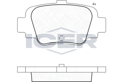 ICER 181840 Тормозные колодки и сигнализаторы  для NISSAN MICRA II (K11) 1.0 i 16V