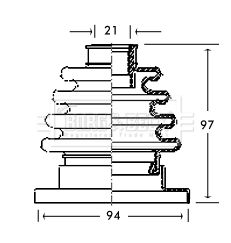 Bellow, drive shaft Borg & Beck BCB2717