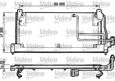 VALEO 816902 Радиатор кондиционера  для OPEL COMBO (Опель Комбо)