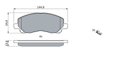 Brake Pad Set, disc brake 0 986 424 716