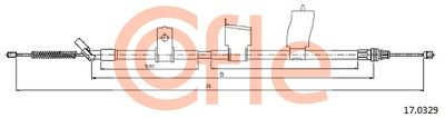 Тросик, cтояночный тормоз COFLE 92.17.0329 для NISSAN X-TRAIL
