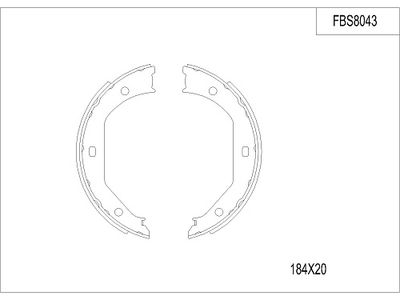 FI.BA FBS8043 Ремкомплект барабанных колодок  для BMW 4 (Бмв 4)