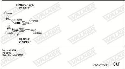 Изпускателна система WALKER ADK010728A