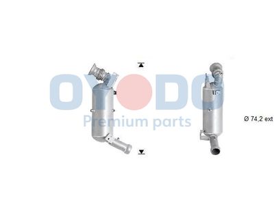 Filtr sadzy / filtr cząstek stałych, układ wydechowy OYODO 20N0111-OYO