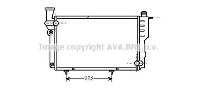 Радиатор, охлаждение двигателя AVA QUALITY COOLING PEA2096 для PEUGEOT 205