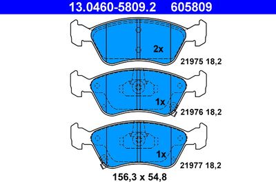Brake Pad Set, disc brake 13.0460-5809.2