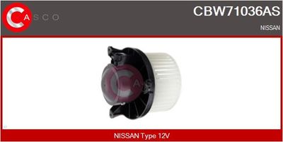 Вентилятор салона CASCO CBW71036AS для NISSAN NP300