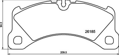 Комплект тормозных колодок, дисковый тормоз BREMBO P 65 047 для PORSCHE MACAN