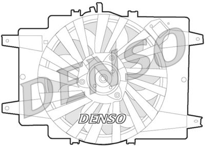 DENSO DER01008 Вентилятор системи охолодження двигуна 