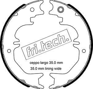 Bremžu loku kompl., Stāvbremze fri.tech. 1115.329