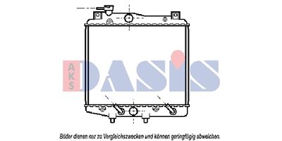 Радиатор, охлаждение двигателя AKS DASIS 360015N для DAIHATSU CHARADE