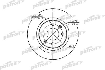 Тормозной диск PATRON PBD2586 для DACIA SANDERO