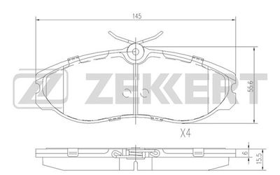 Комплект тормозных колодок, дисковый тормоз ZEKKERT BS-1112 для FORD MAVERICK