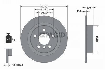 Tarcza hamulcowa PAGID 55746NC