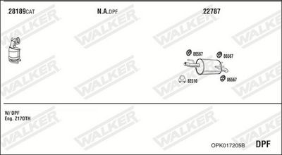 Изпускателна система WALKER OPK017205B