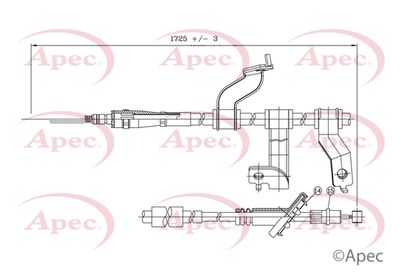 Cable Pull, parking brake APEC CAB1346