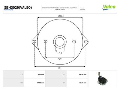 Držiak, uhlíkový zberač AS-PL SBH3029(VALEO)