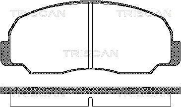 Комплект тормозных колодок, дисковый тормоз TRISCAN 8110 10834 для DAIHATSU RUGGER