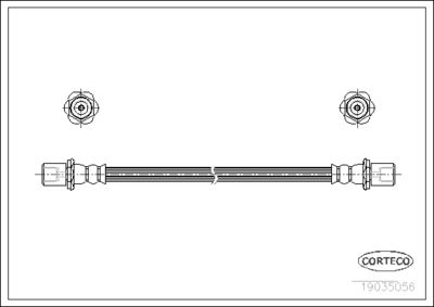 Тормозной шланг CORTECO 19035056 для DAIHATSU WILDCAT/ROCKY