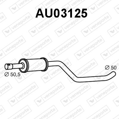 Предглушитель выхлопных газов VENEPORTE AU03125 для AUDI A2